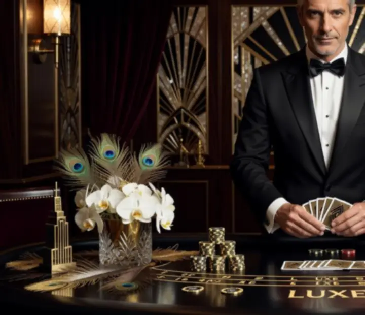 Elegancki croupier podczas prowadzenia stołu rozrywkowego na evencie Krago Rivesta